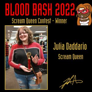 Julie Daddario - Blood Bash 2022 - Scream Queen Contest - Winner